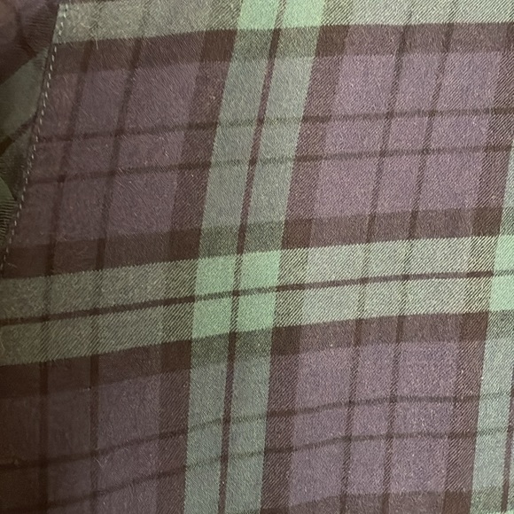 LL Bean Fleece Lined Scotch Plaid Flannel Shirt Shacket Medium - Picture 5 of 10